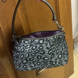 Coach Silver Animal Print Bag